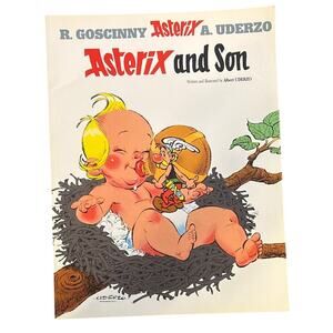 Asterix and Son Hardcover Book Orion 2003 Uderzo Goscinny Vintage Comic 8.5x11